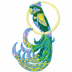 Parrots Embroidery Design 2